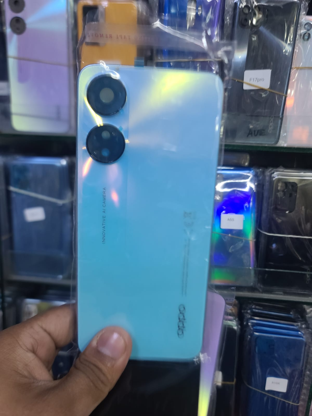 Picture of Replacement Complete Housing Full Body Compatible with Oppo A58 4G Back Panel /Back Shell and LCD Frame with Volume Buttons