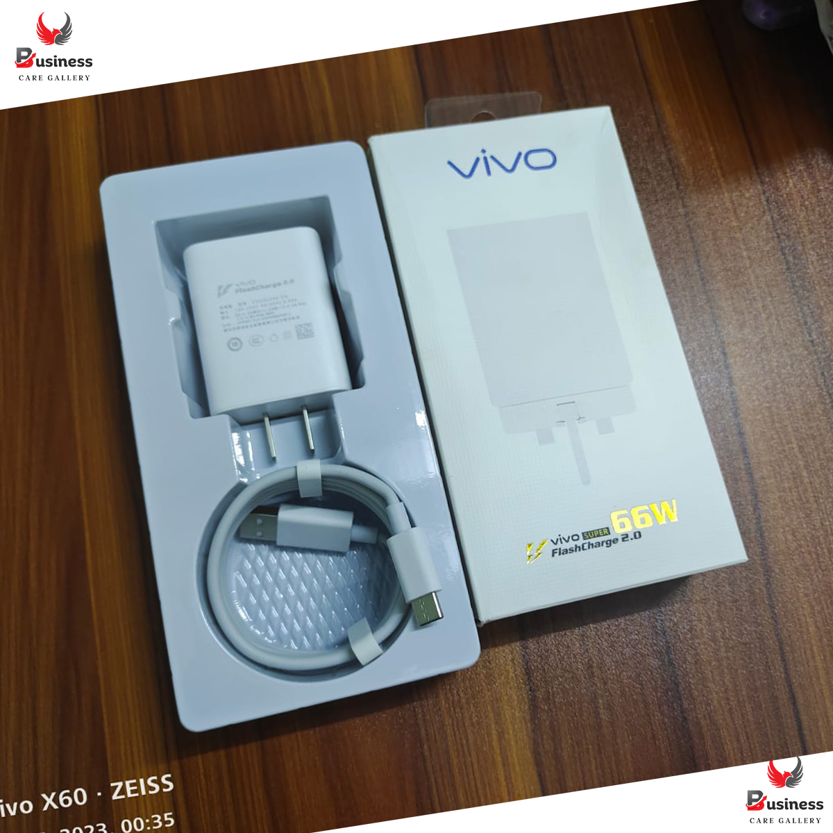 Picture of Vivo 66W FlashCharge 2.0 Charger for Vivo X Series & Latest/5G Phones.For Vivo V23 , V23e , V23e 5G , V23 5G , V23 Pro , V25 , V25 , Y35 ,Y55 , Y76 5G , Y75 ,  Y78 , Y78+ , iQOO Z7 , iQOO Z7s , iQOO Pad , X70 Pro