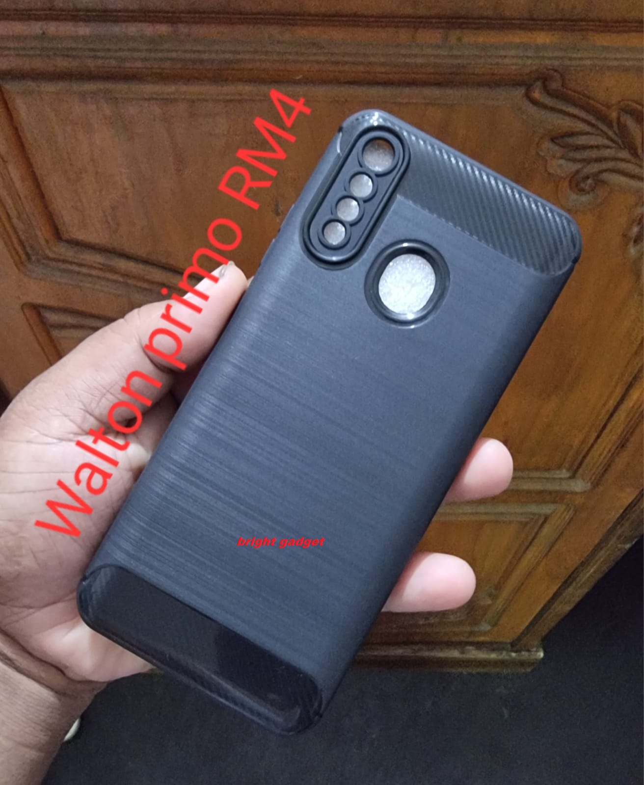 Picture of Walton Primo Rm4 Back Cover Luxury Carbon Fiber Soft Silicon With Camera Protection Back Case Walton Primo RM4 Phone Case