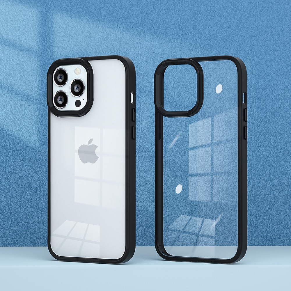 Picture of Q Series Case For iPhone 13 Pro Max Luxury Carbon Case Skid Oil Proof Provides Native Touch to All Around Enclosure Camera Bumper Protective Clear Transparent Stylish Back Cover