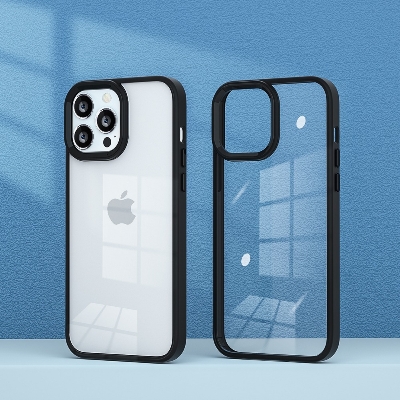 Picture of Q Series Case For iPhone 13 Pro Max Luxury Carbon Case Skid Oil Proof Provides Native Touch to All Around Enclosure Camera Bumper Protective Clear Transparent Stylish Back Cover