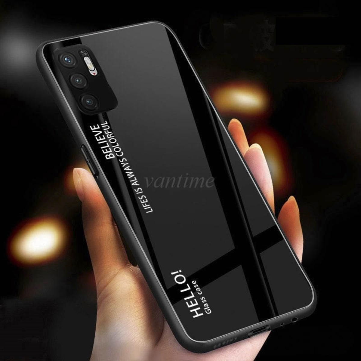 Picture of for Xiaomi POCO M3 Pro 5G Case Gradient Phone Back Hard Glass Cover