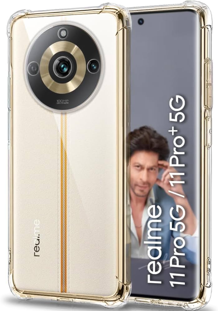 Picture of Crystal Clear Transparent Shockproof TPU Silicone Back Cover Case for Realme Narzo 60 PRO 11 PRO 11 PRO Plus 5G