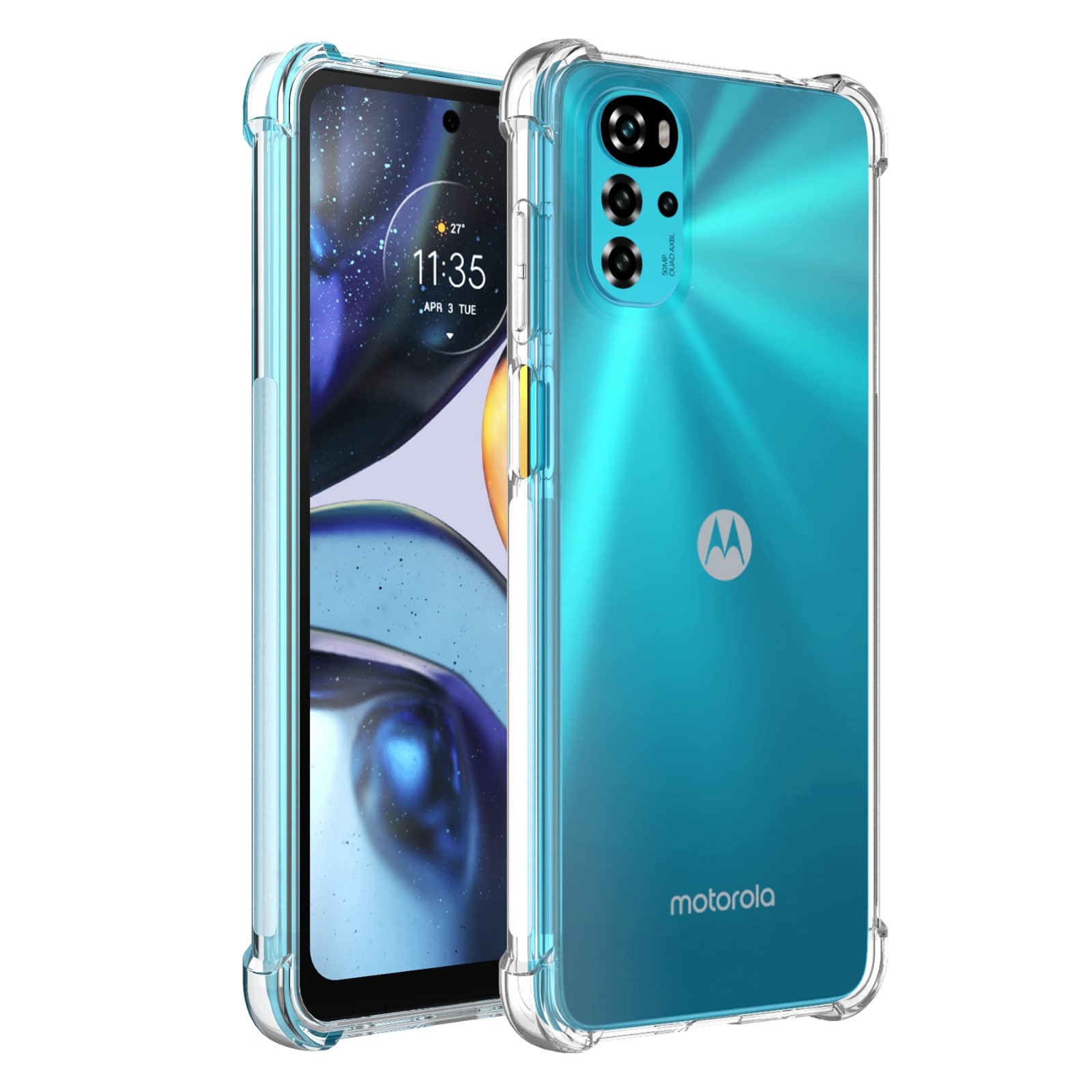 Picture of Motorola Moto G22 Premium Silicone Case Crystal Clear Soft TPU Ultra-Thin Transparent Flexible Protective Mobile Phone Back Cover