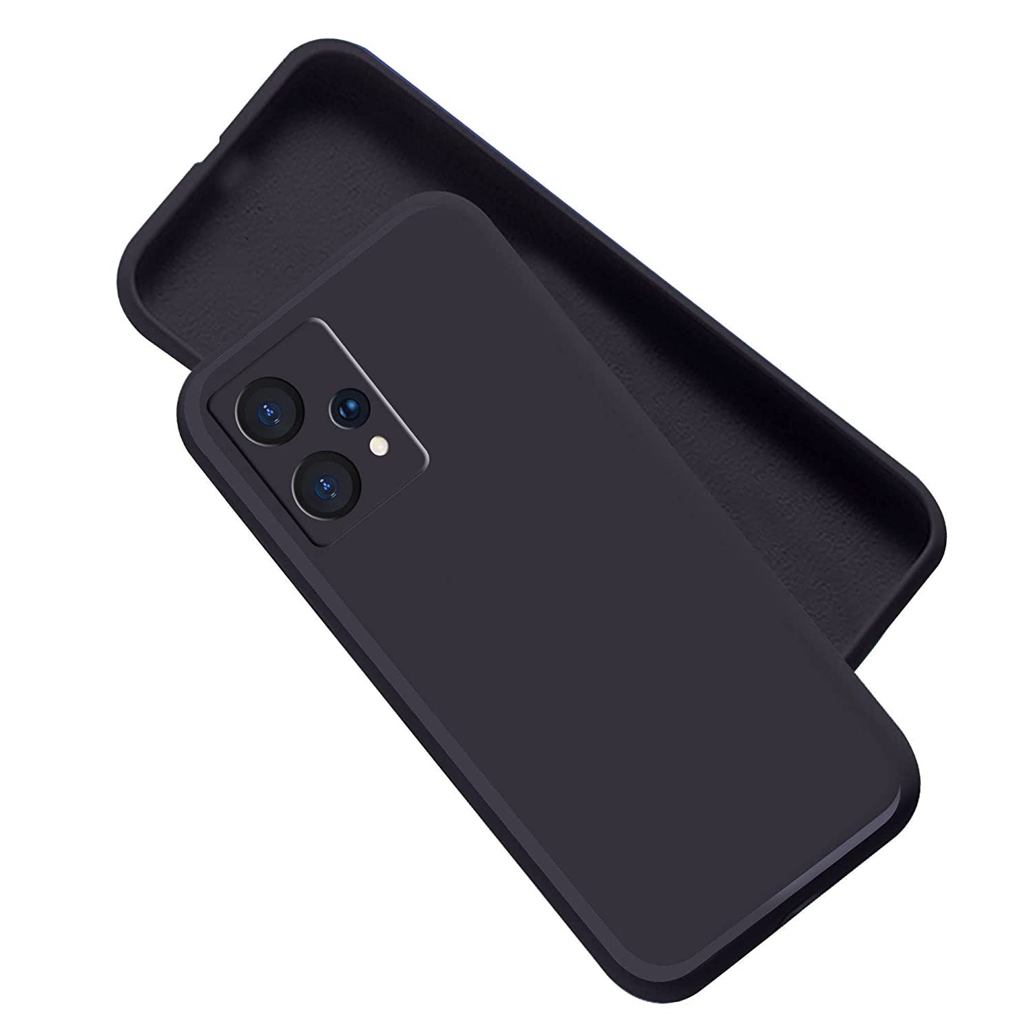 Picture of Durable Features and Smooth Making - Realme 9 4G Realme 9 Pro Plus Premium Silicone Matte Soft Phone Case - Black - Upscale Your Trend
