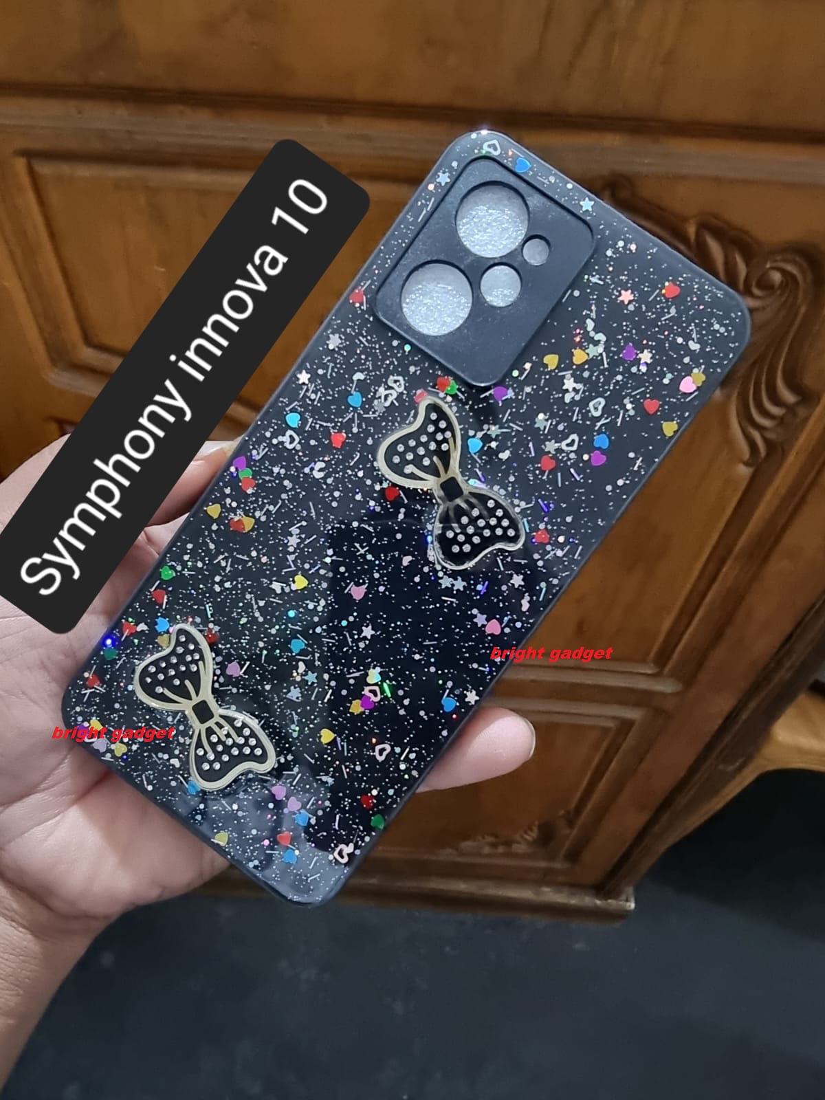 Picture of For Symphony Innova 10 Fixed Glitter Transparent Shockproof Airbag Back Cover Case For Symphony Innova 10 Phone Case
