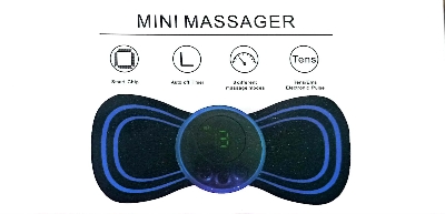 Picture of New Portable Mini Electric Neck Massager Back Body Portable With USB Charging Cable,EMS Electric Pulse Neck Massager Cervical Massage Patch Back Sticker Muscle Stimulator Portable Relief Pain Relax Massageador(Dhaka shopping zone)