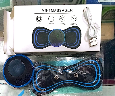 Picture of New Portable Mini Electric Neck Massager Back Body Portable With USB Charging Cable,EMS Electric Pulse Neck Massager Cervical Massage Patch Back Sticker Muscle Stimulator Portable Relief Pain Relax Massageador(Dhaka shopping zone)
