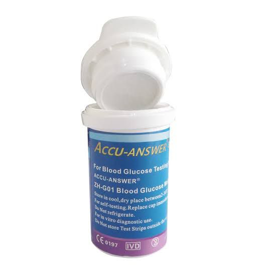 Picture of Accu Answer blood glucose test strips 50 pes