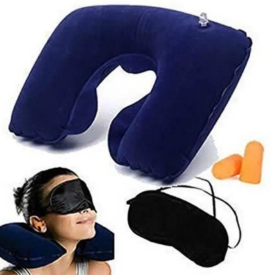 Picture of 3 In 1 Travel Selection - Multicolor (Neck Pillow, Eye Cover, Earplug)