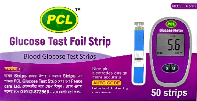 Picture of pcl blood glucose test strips foyel pk 50pes