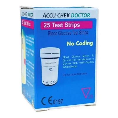 Picture of Accu Chek Doctor 25pc Test Strips for Glucose Meter