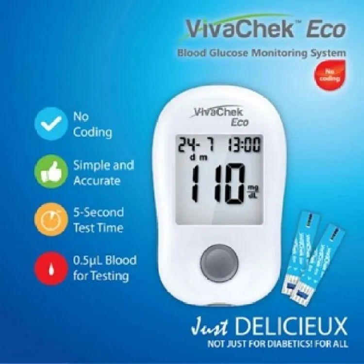 Picture of Viva Check Eco+ Test Strip (25*2)50 PCS 
