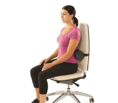 Picture of Spine Lumber Roll Cushion For Lower Back Pain - Car Seat & Office Chair (35Cm X 17Cm X 8Cm) Adjustable Belt & Washable Cover