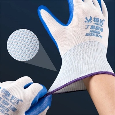 Picture of Nylon Rubber coated Safety Hand Gloves for Industrial , Household, Bike Riding Hand Gloves (1 Pair)