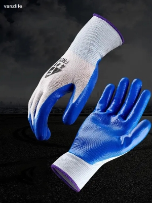 Picture of Nylon Rubber coated Safety Hand Gloves for Industrial , Household, Bike Riding Hand Gloves (1 Pair)