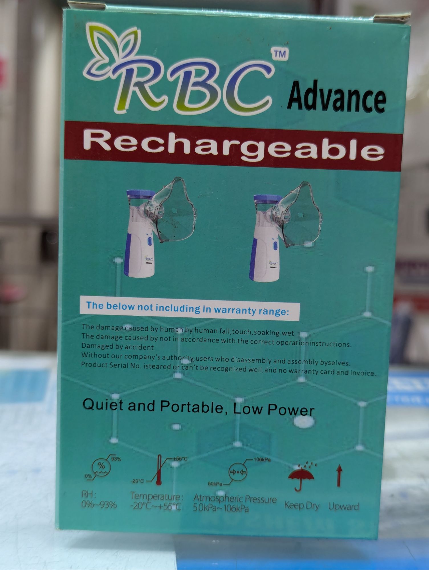 Picture of R B C Advance Mesh Nebulizer Rechargeable
1 Year Warranty