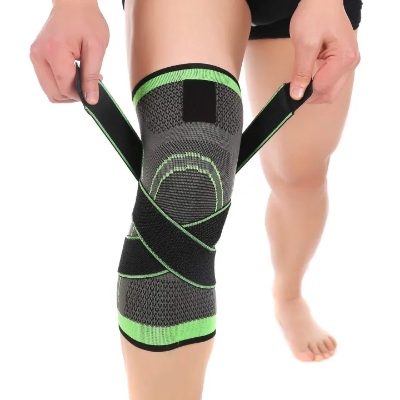 Picture of 1 pcs Knee Support for Running, Sport Elastic Nylon Knee Brace with Strap Compression for Joint Pain Woman Men, Adjustable Knee Sleeves for Knee Pain Relief