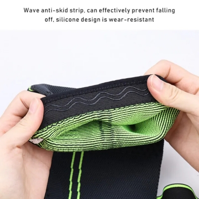 Picture of 1 pcs Knee Support for Running, Sport Elastic Nylon Knee Brace with Strap Compression for Joint Pain Woman Men, Adjustable Knee Sleeves for Knee Pain Relief