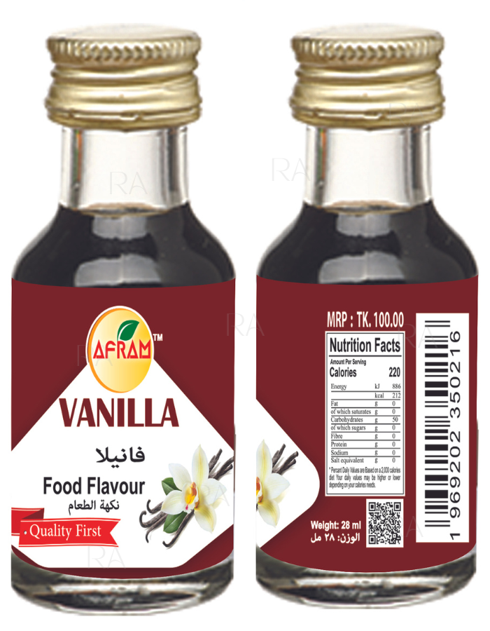 Picture of Afram Vanilla Food Flavour Essence -28ml Vanilla Essence