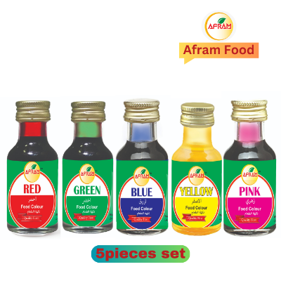 Picture of Afram Food Colour (5 pieces)Set of Blue +Red +Yellow +Green +Pink 28ml Food Colour