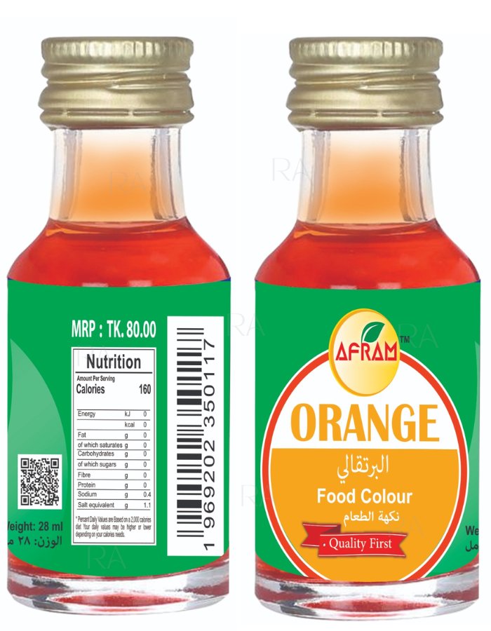Picture of Afram Orange Food Colour - 28ml  Orange Food Colour