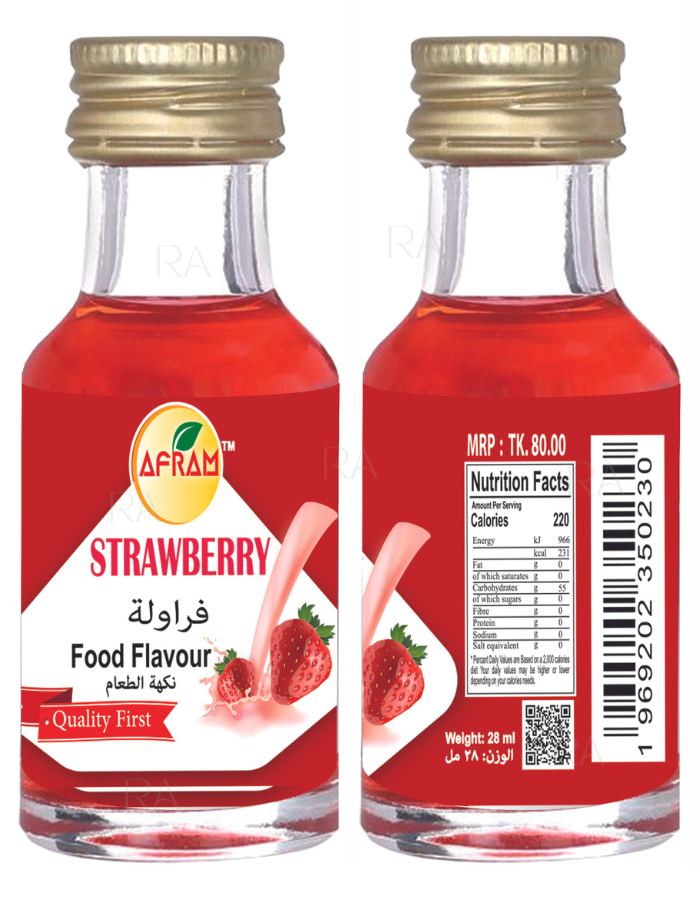 Picture of Afram Strawberry Food Flavour -28ml Strawberry Food Flavour Essence
