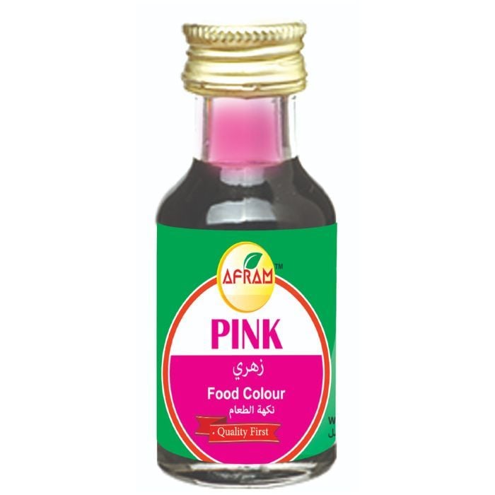 Picture of Afram Organic Food Colour Combo Set of Orange + Chocolate + Blue + Red + Yellow + Green + Pink - 28 ml x 7 pieces