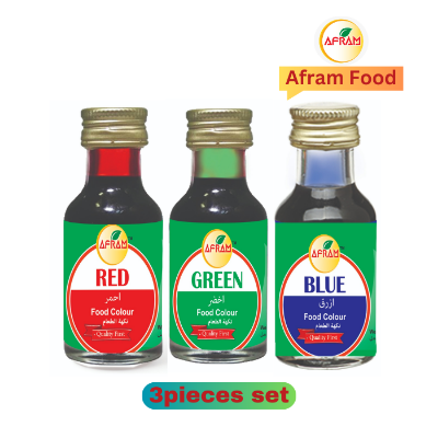 Picture of Afram Food Colour (3 pieces)Set of Blue +Red  +Green - 28ml Food Color