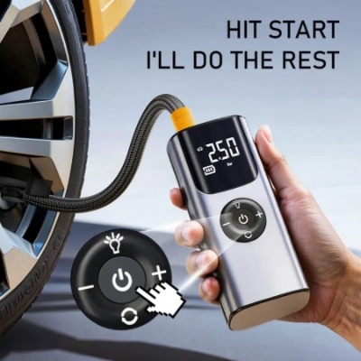 Picture of Electric Portable Car Tire Inflator Pump Air Pump for Motor Car Bike Tire Balls