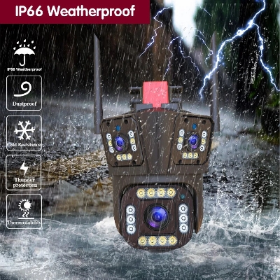 Picture of 3 Lens WiFi Waterproof Outdoor IP Camera Lan port supported