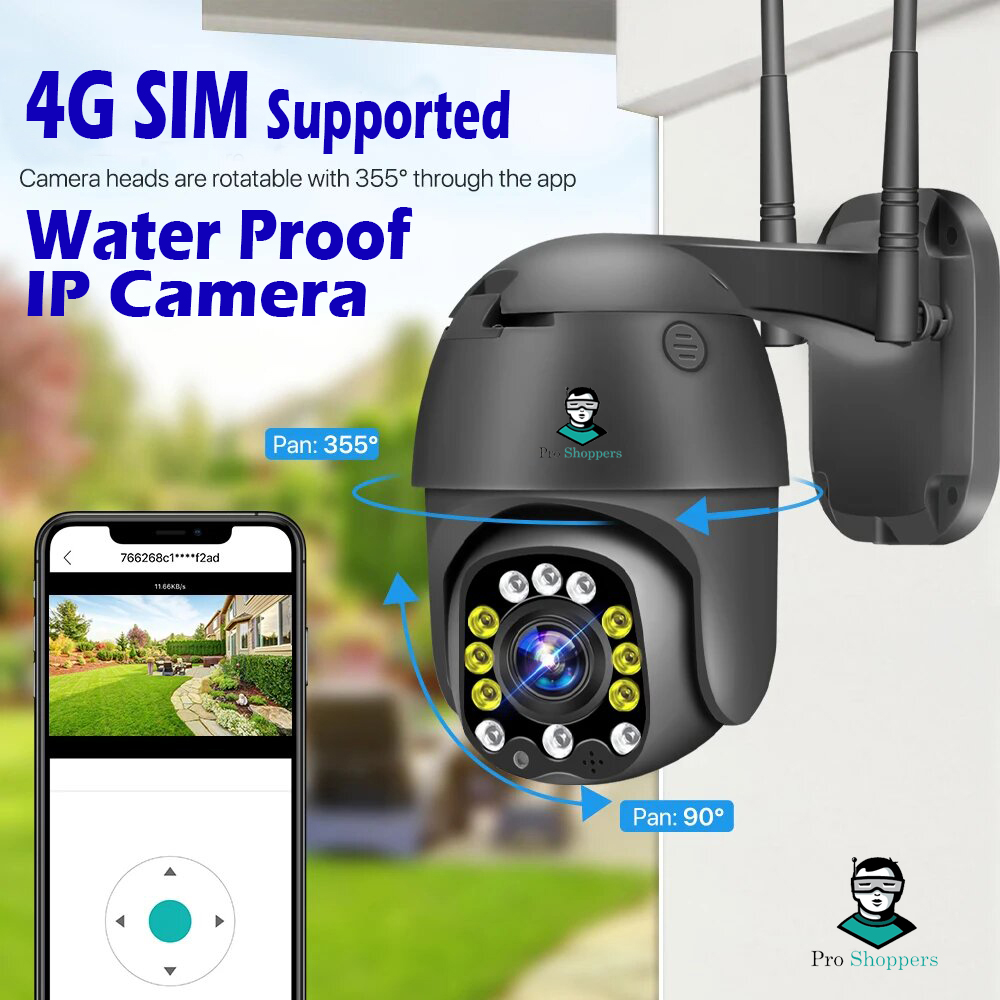 Picture of 4G SIM Supported Single Lance Out Door IP Camera Water and Dust proof Color Night Vision V380 IP Camera