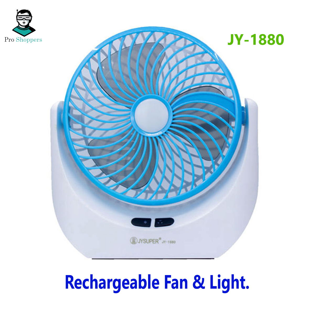 Picture of Rechargeable AC DC Mini Table Fan with LED light JY-1880
