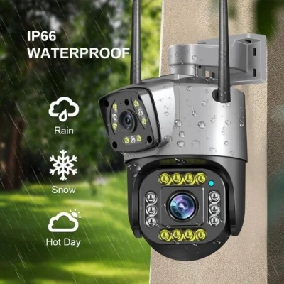 Picture of 4G Sim Support Duel Lens Waterproof Outdoor IP Camera Lan Port Supported V380 IP Camera