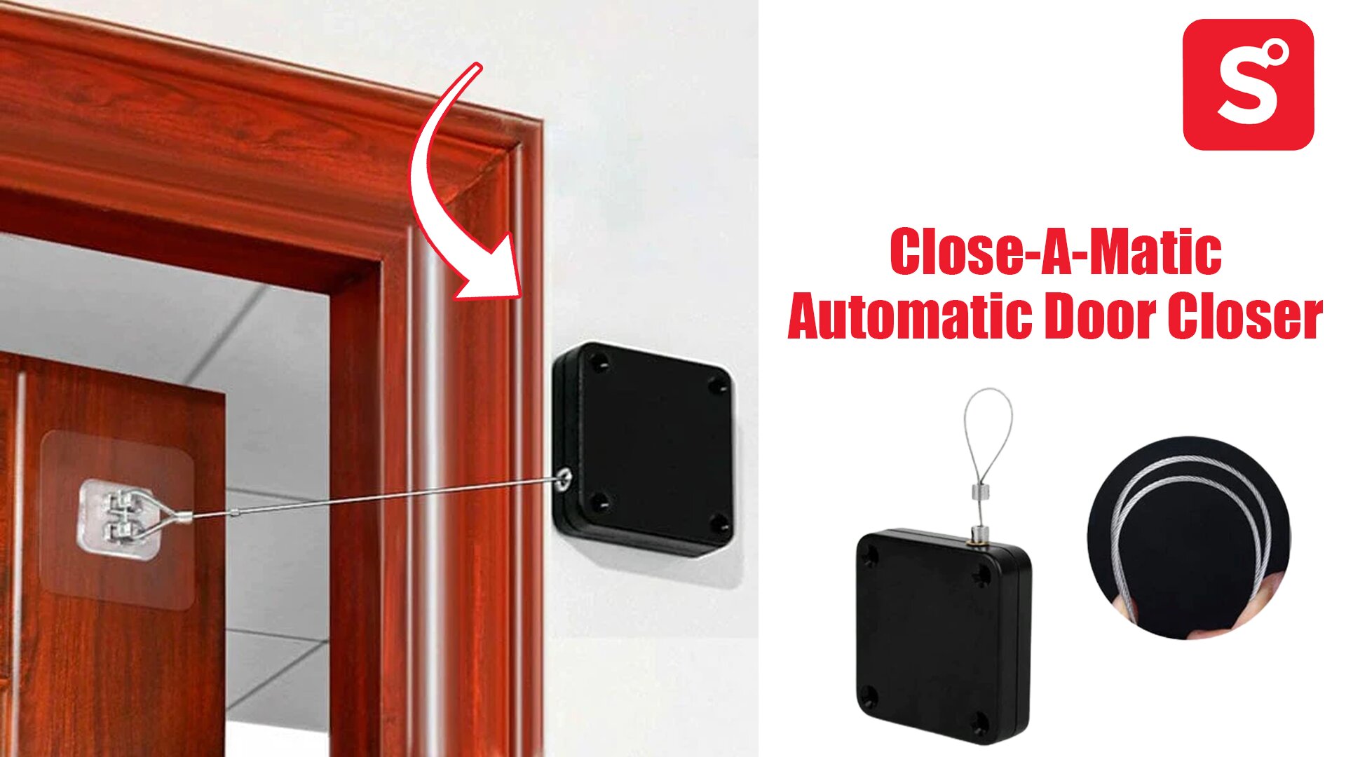 Picture of New Automatic Door Closer Punch-Free Soft Close Door Closers For Solid Door, Sliding Door & Glass Door