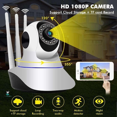 Picture of 3 Antenna WiFi IP Camera V380 Pro WiFi Smart Net Camera IP Camera Smart 2 MP THREE ANTENNA Wireless Home Security Camera