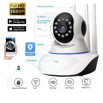 Picture of 3 Antenna WiFi IP Camera V380 Pro WiFi Smart Net Camera IP Camera Smart 2 MP THREE ANTENNA Wireless Home Security Camera