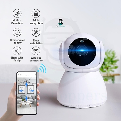 Picture of Robot V380 Pro WIFI Smart Net Camera IP Camera with Lan port & 2 Way Audio and Upto 64 GB SD Card Support
