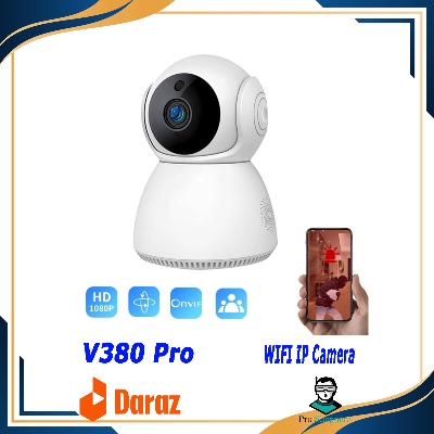 Picture of Robot V380 Pro WIFI Smart Net Camera IP Camera with Lan port & 2 Way Audio and Upto 64 GB SD Card Support