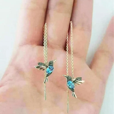 Picture of Ladies earring cute bird tassel earrings