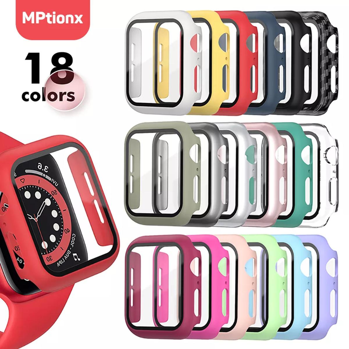Picture of Watch Glass+case For Apple Watch 1 2 3 5 4  SE 6 7 8  38mm 45 mm 44mm i watch Accessories