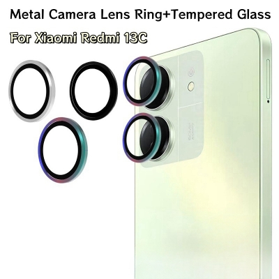 Picture of Camera Metal Ring +Glass Protector For Xiaomi 13C 4G  Cmaera Lens Protector