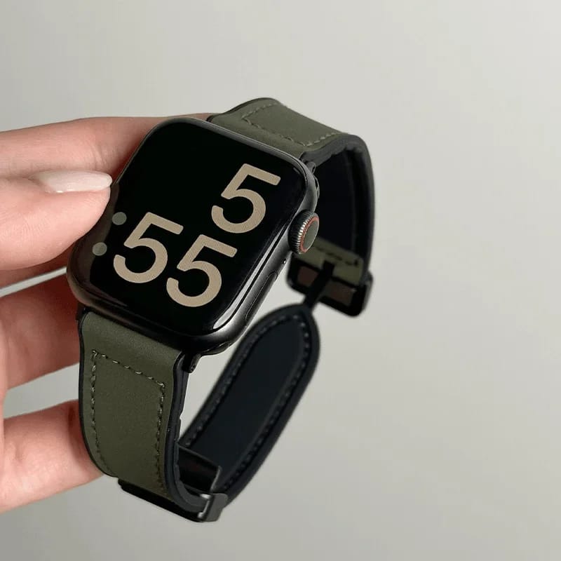 Picture of Watch Strap Silicone + Leather For Apple Watch bend 42/44/45/46/49 mm Accessories Bracelet