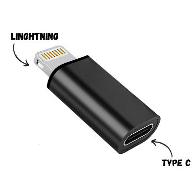 Picture of USB Type-C (Female) to Lightning (Male) Adapter