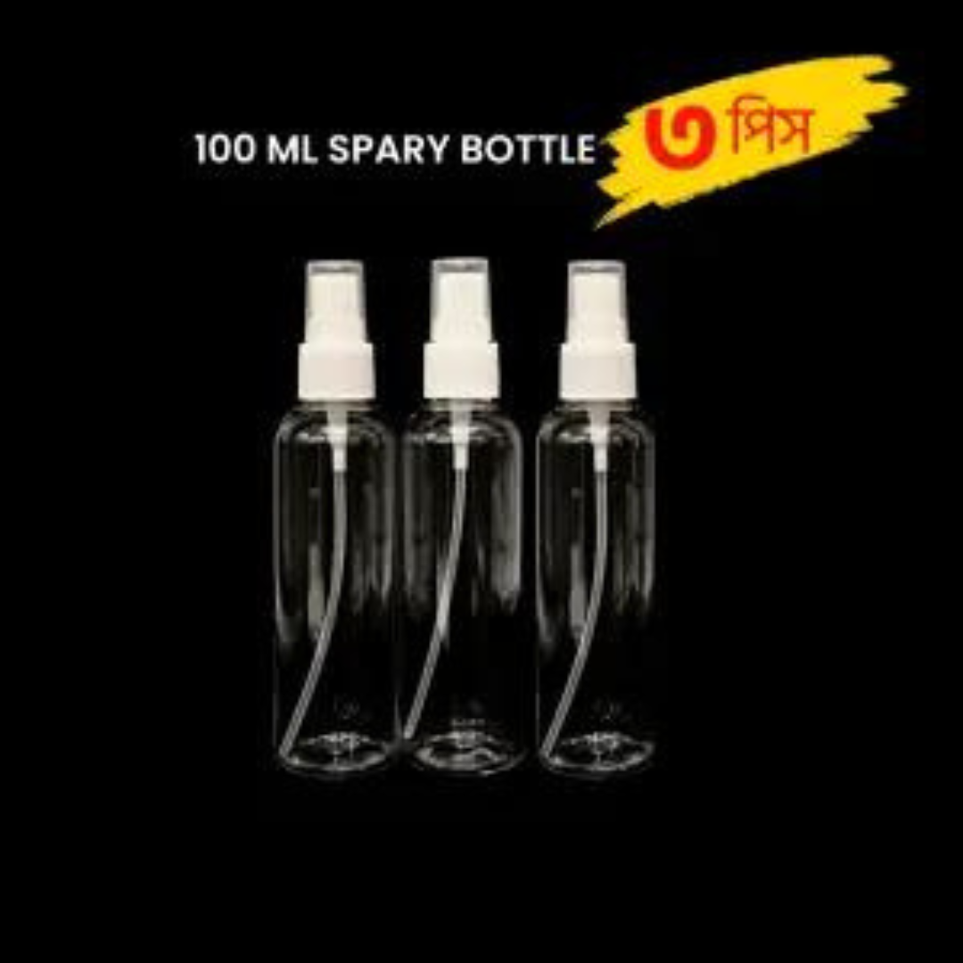 Picture of 100ml Spray bottle Transparent plastic bottle- 3 pcs