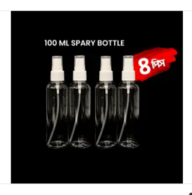 Picture of 100ml Spray bottle Transparent plastic bottle- 4 pcs