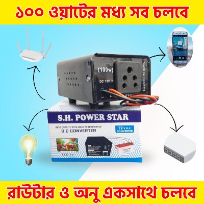 Picture of 100 Watt 12V DC to 220V AC Converter Inverter