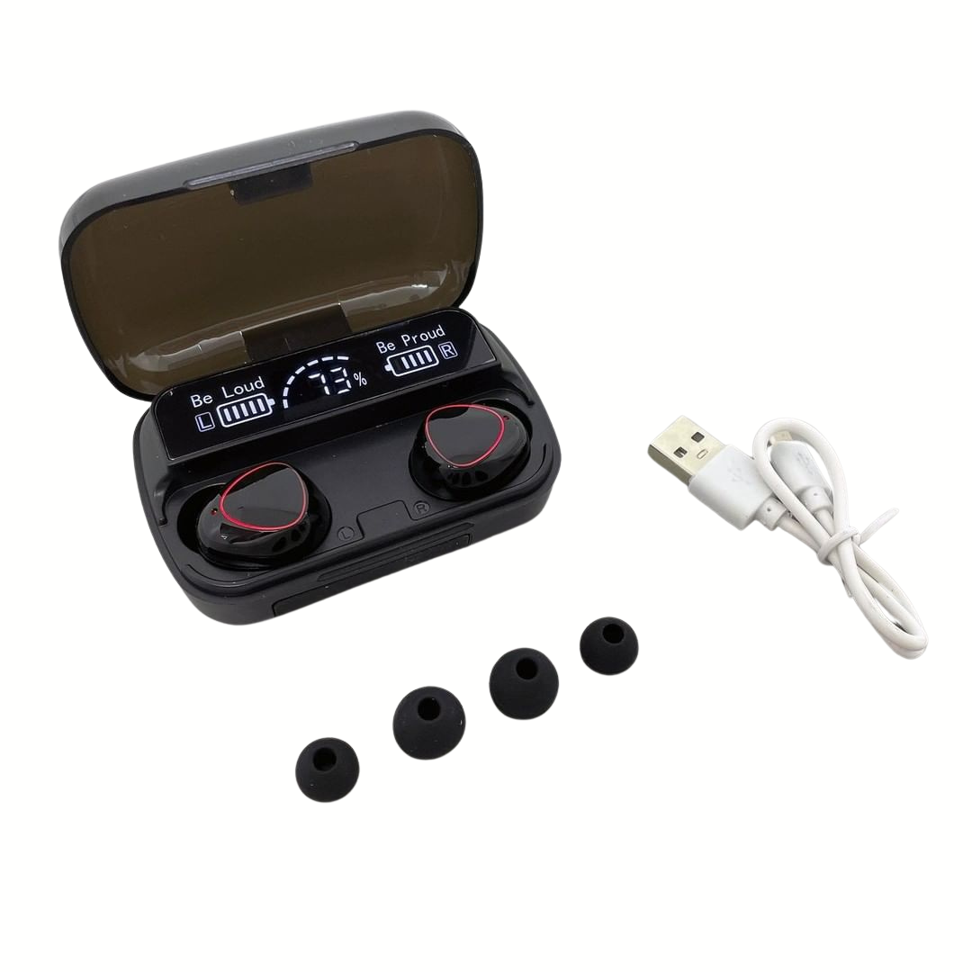 Picture of M10 Tws Black Bluetooth Earbuds. Good Quality Master Copy Best Perfomance In Bugget