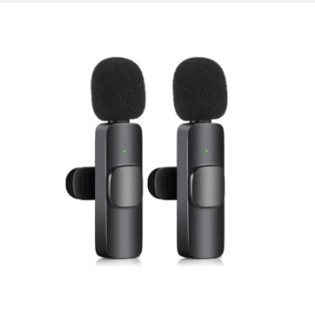 Picture of K9 Wireless Dual Microphone Professional Lapel Lavalia Microphone - Type C To remove the word for Adapter Micro SDHC - High-Quality Audio Recording
