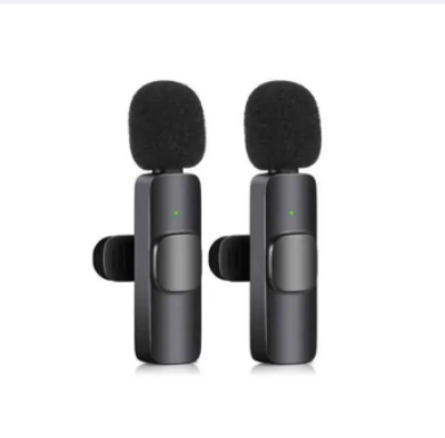 Picture of K9 Wireless Dual Microphone Professional Lapel Lavalia Microphone - Type C To remove the word for Adapter Micro SDHC - High-Quality Audio Recording